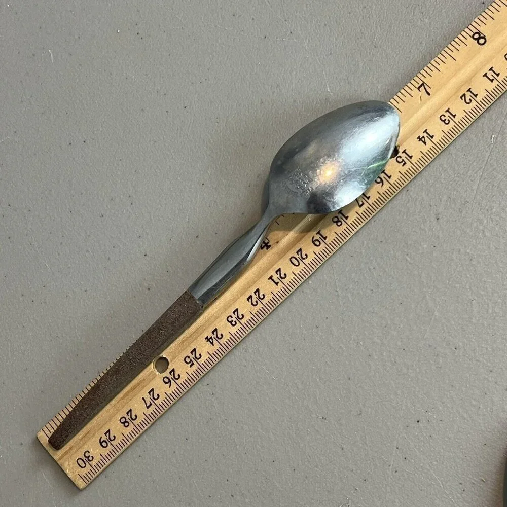 2 EKCO ETERNA LA JOYA Mid Century Modern Teaspoons Flatware MCM